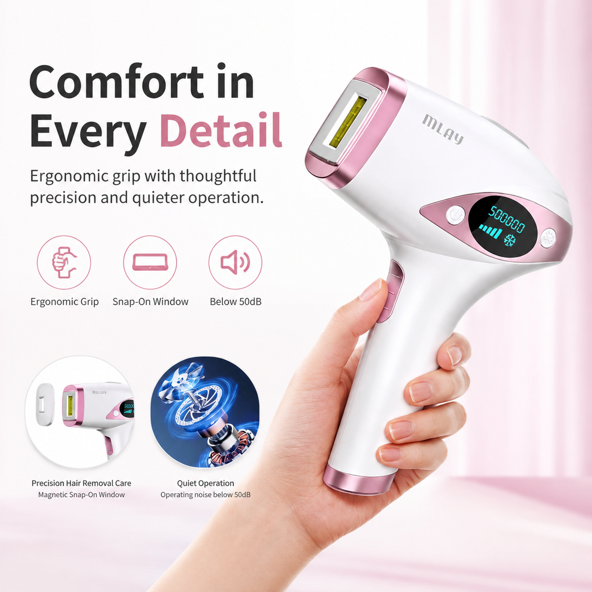 MLAY T4  Home Use IPL Hair Removal Device with Ice-Cooling System
