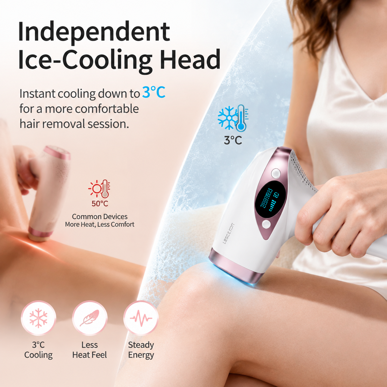 MLAY T4  Home Use IPL Hair Removal Device with Ice-Cooling System