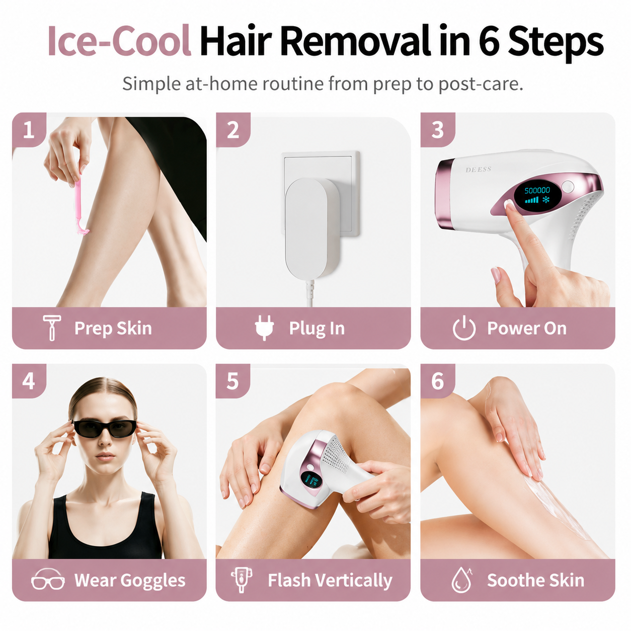 MLAY T4  Home Use IPL Hair Removal Device with Ice-Cooling System