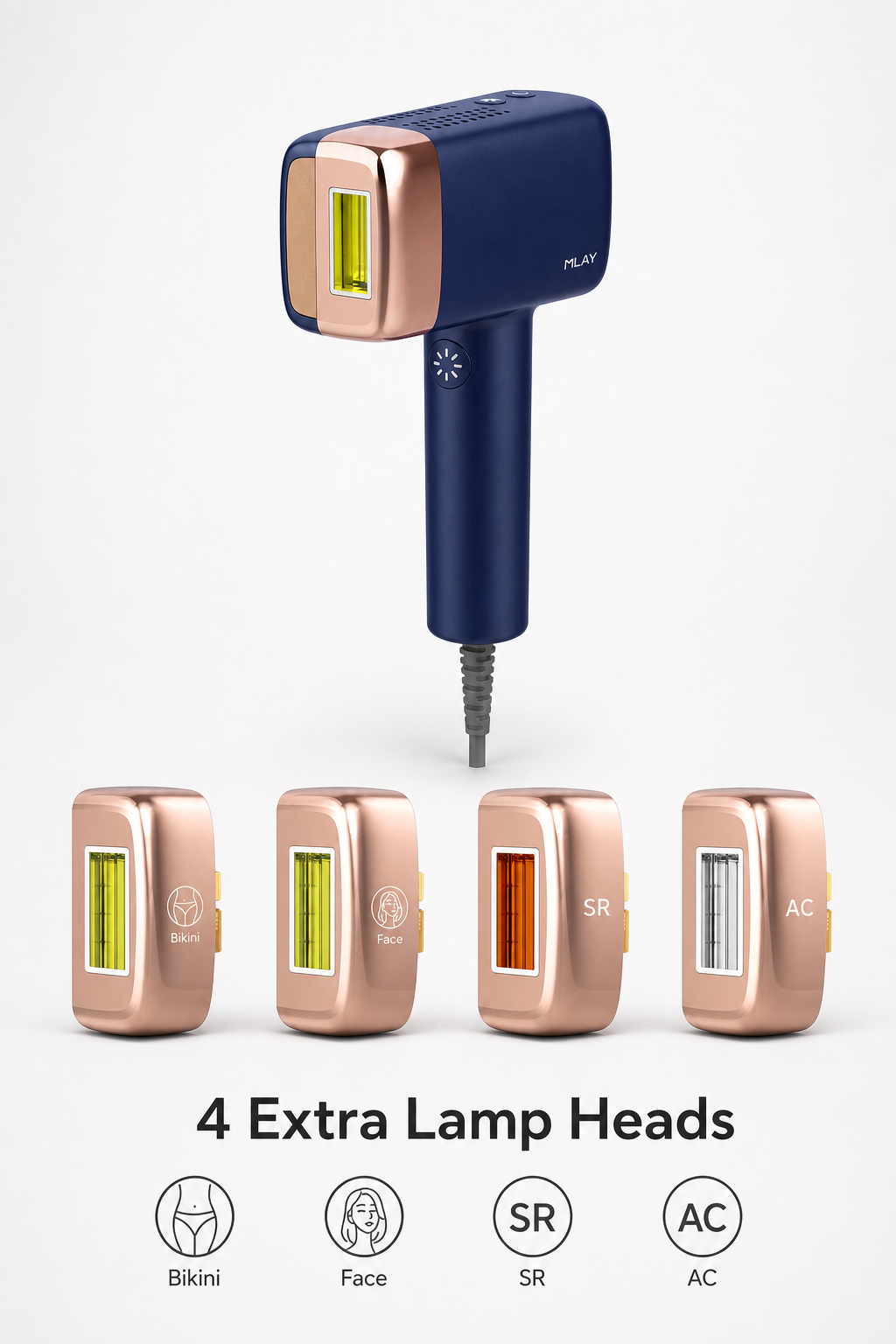 MLAY T14 Ice Cooling IPL Hair Removal Device | 17J High Energy, Painless At-Home Hair Remover