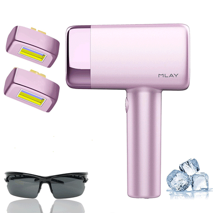 MLAY T14 Ice Cooling IPL Hair Removal Device | 17J High Energy, Painless At-Home Hair Remover