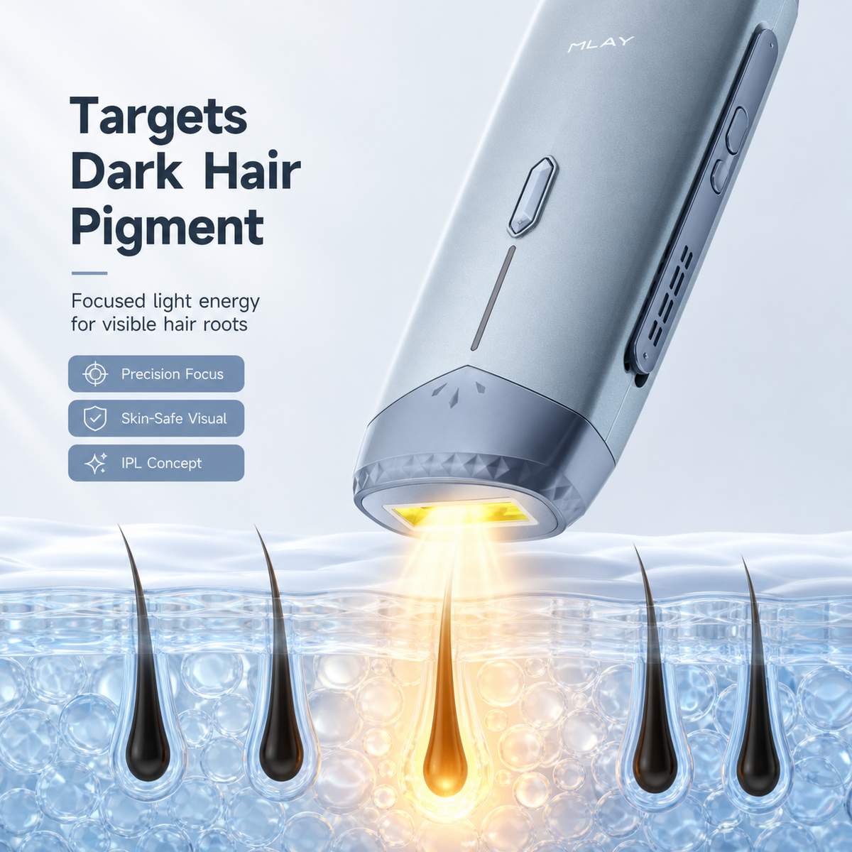 MLAY Ice Cooling IPL Hair Removal Device FDA & SFDA & CFDA medical certified 100% safe T18